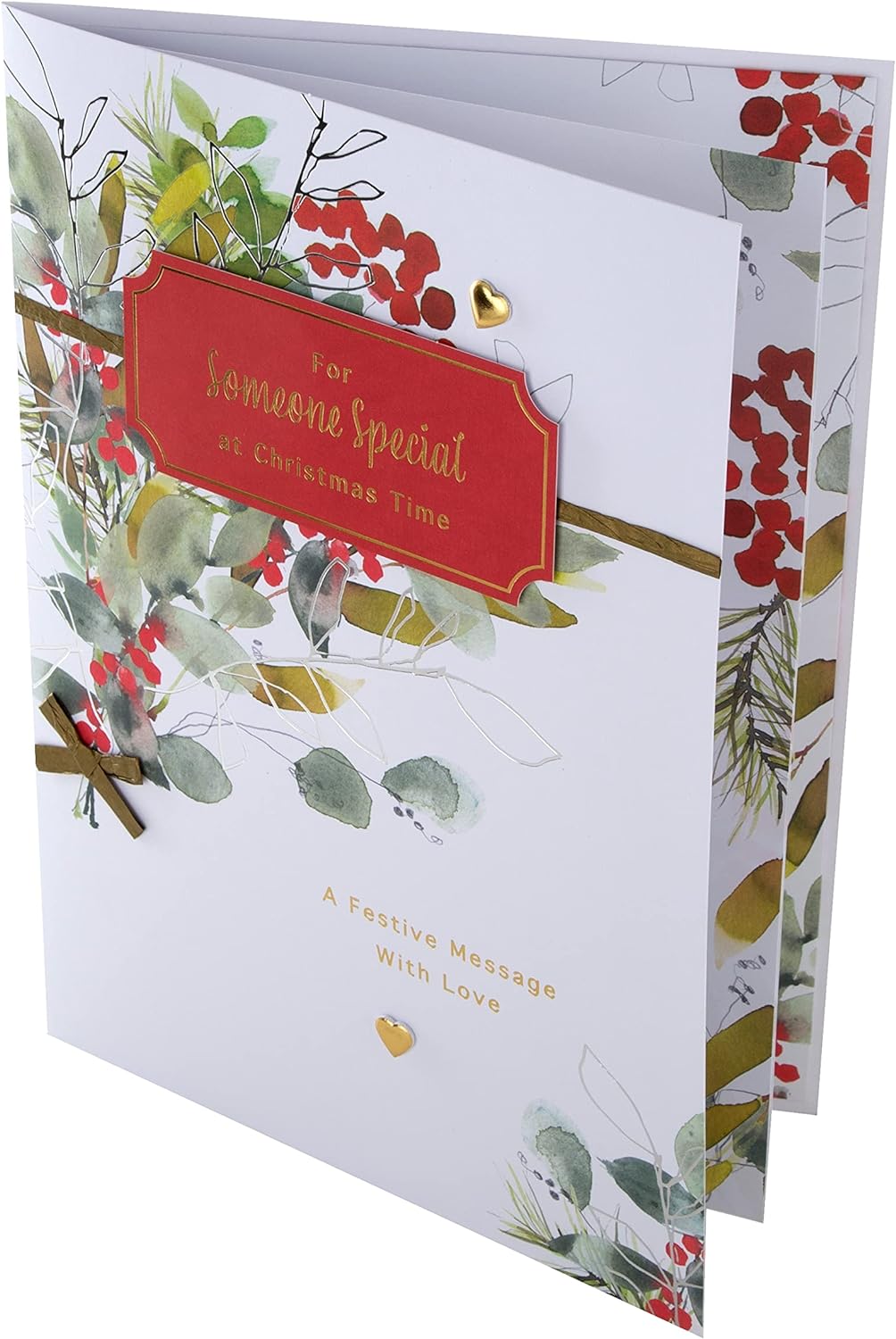 Classic Seasonal Foliage Design Boxed Christmas Card for Someone Special