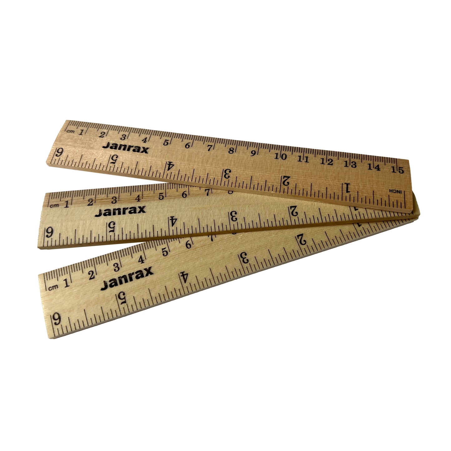 Pack of 24 15cm Wooden Rulers by Janrax