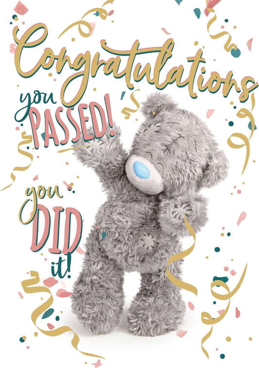 Bear Celebrating Congratulations You Passed! Greeting Card