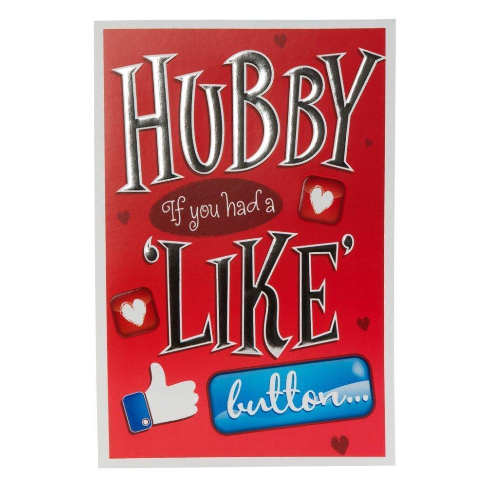 Husband 'Like Button' Valentine's Day Hubby Card
