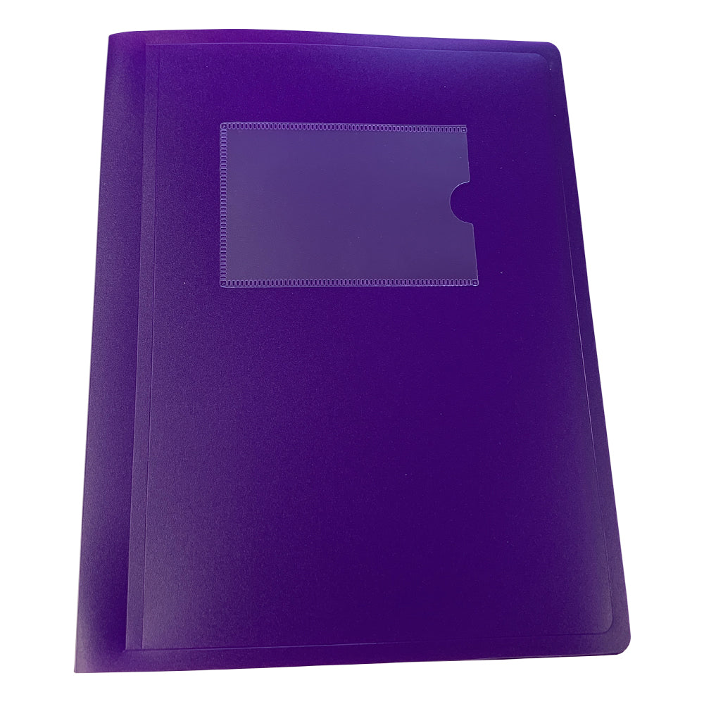 Pack of 10 A5 20 Pocket Purple Flexible Cover Display Books