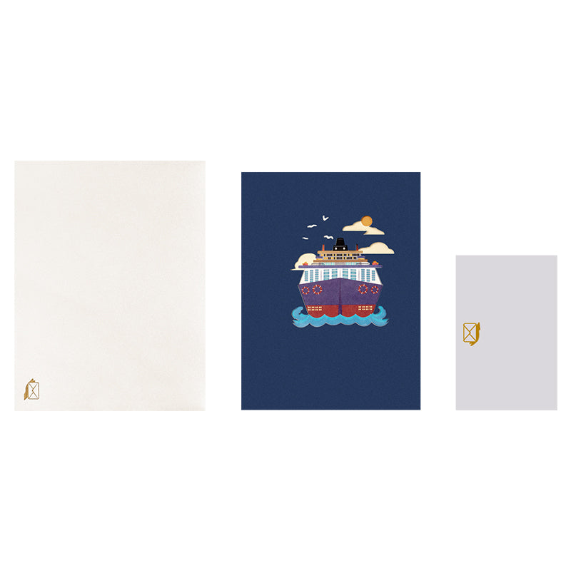 Ocean Escape 3D Cruise Ship Pop Up Greeting Card