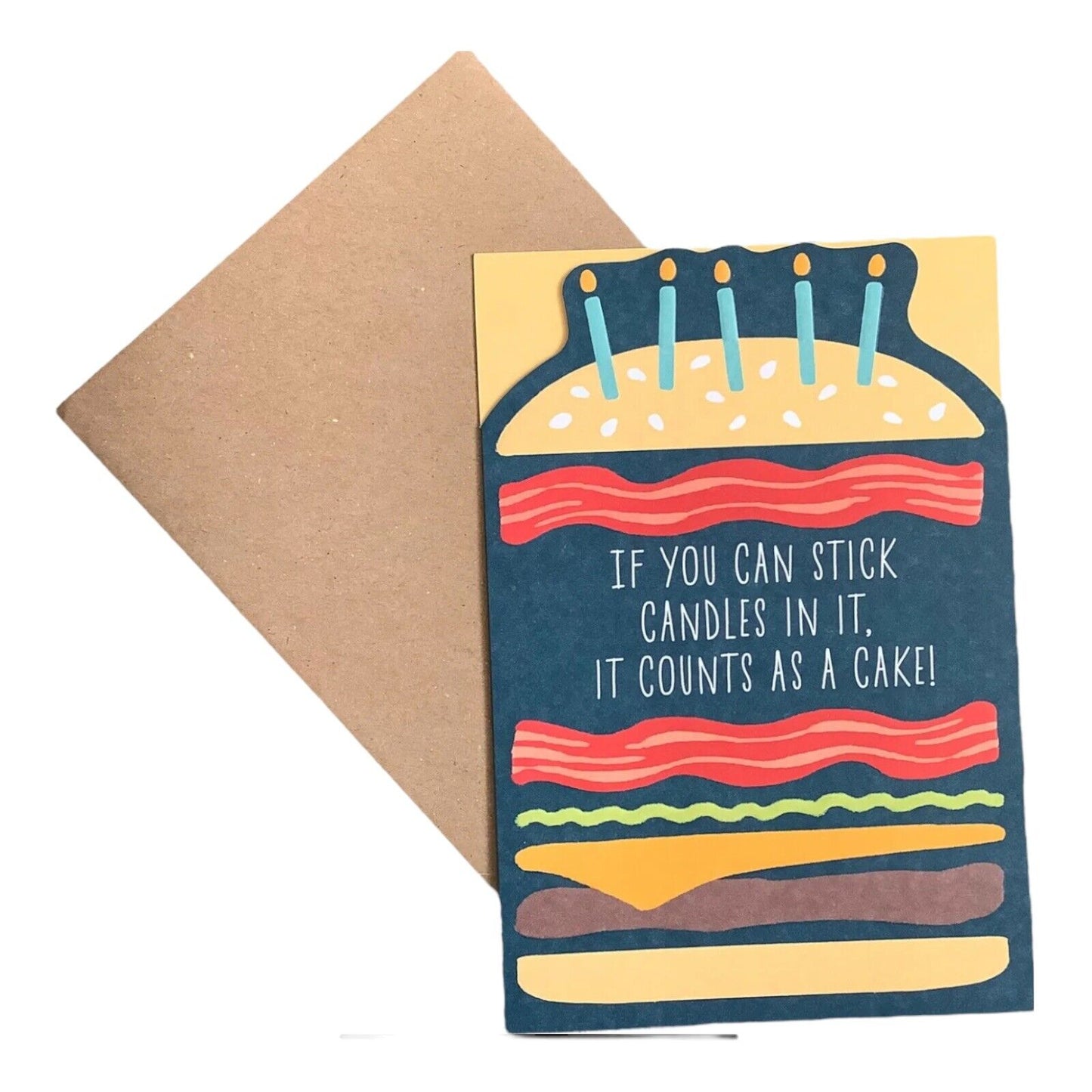 Happy Birthday Card If You Stick Candles In It, It Counts As Cake Birthday Card