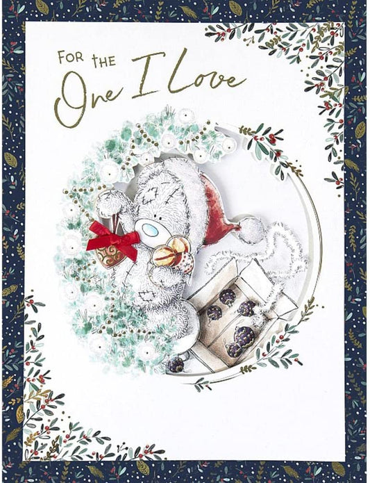Bear and Baubles One I Love Boxed Christmas Card
