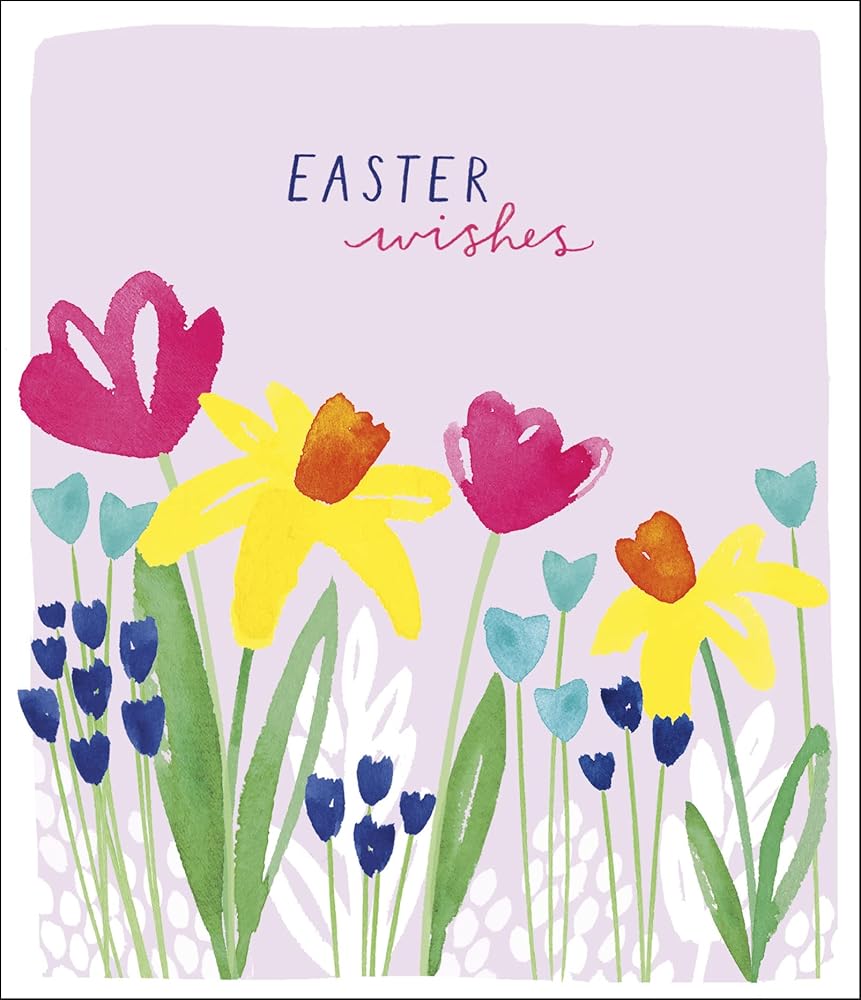 Artistic Watercolour Easter Greeting Card