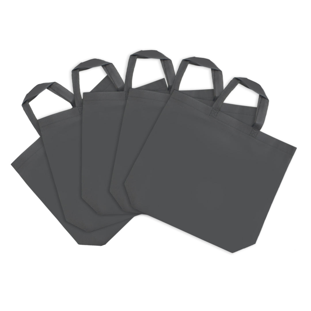 Pack of 100 Grey Coloured 40x30x10cm Non-Woven Bags with Handle