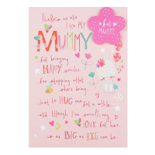 Fab Mummy Birthday 'Lots of Love' Card With Badge 