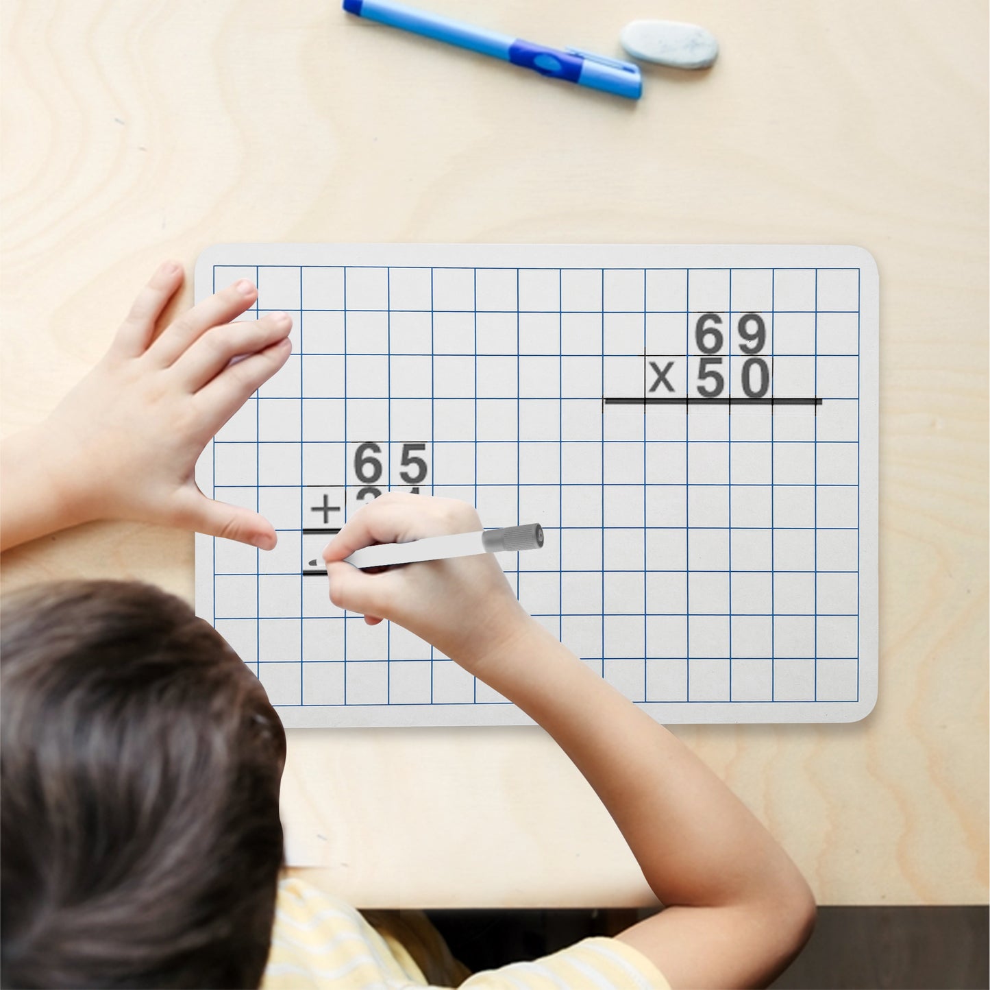 Pack of 30 Rigid MDF Square Grids A4 Whiteboards