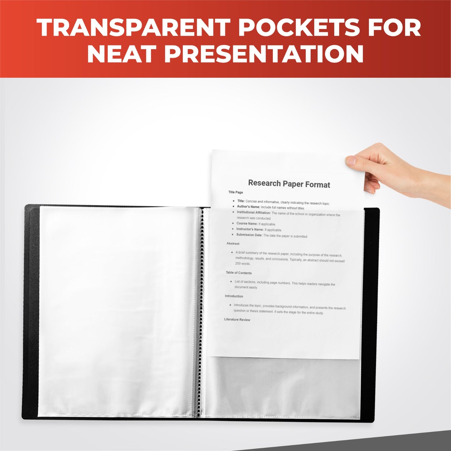 Pack of 10 A4 20 Pocket Red Flexible Cover Display Books