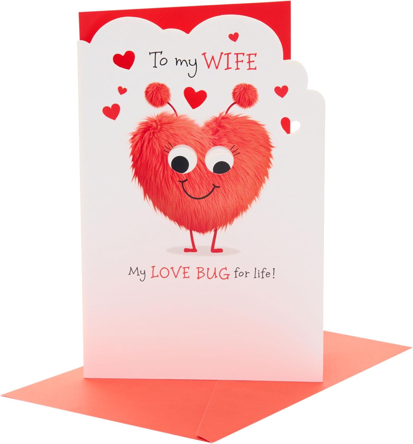 Sweet Love Bug Design Wife Valentine's Day Card