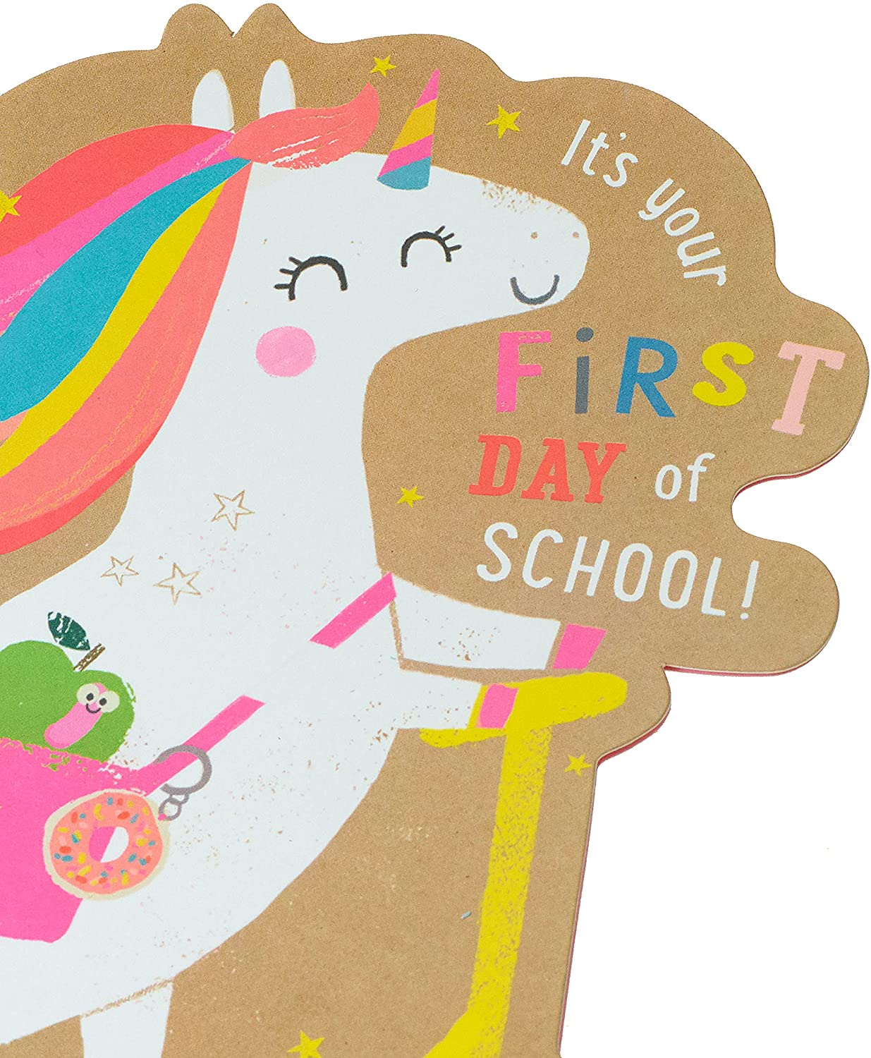 First Day Of School Card For Girl Unicorn Good Luck Congatulation