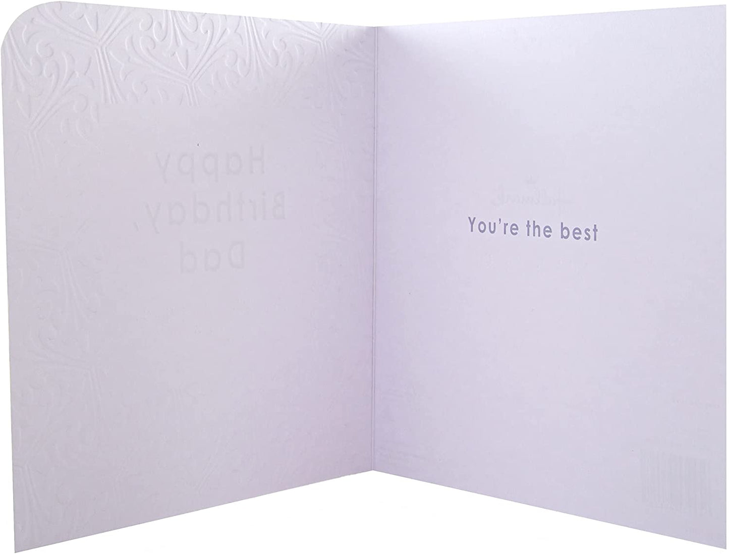 Dad Birthday Card Contemporary Patterned Design Braille