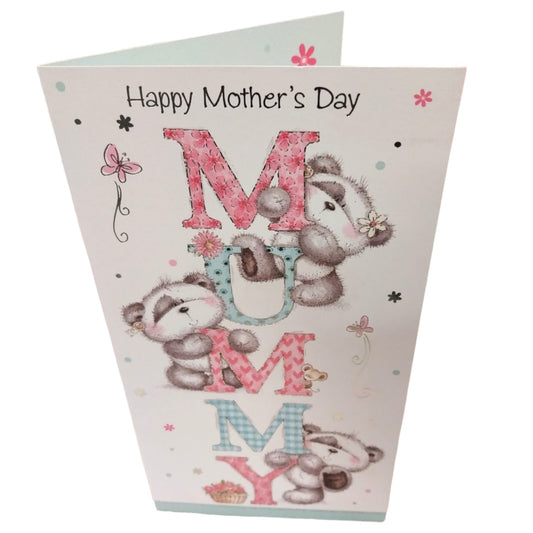 For Mummy Sweet Teddies Design Mother's Day Card