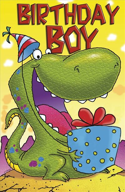 Birthday Boy Dino Card Funny Dinosaurs