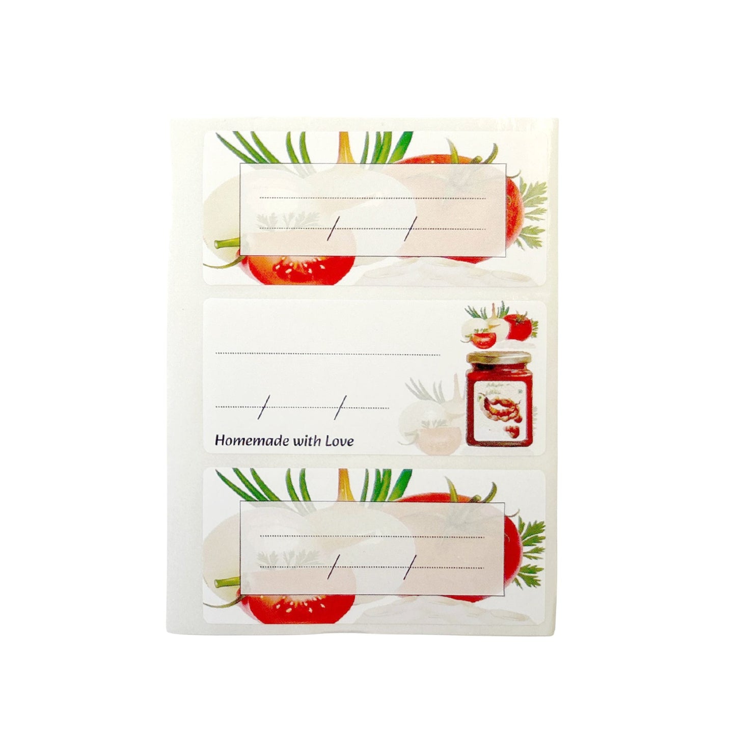 Pack of 72 Chutney Jar Labels 34x75mm