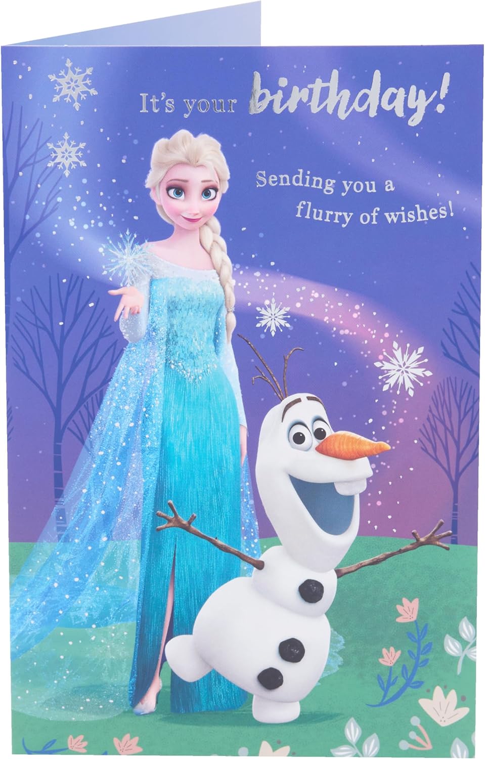 Disney Frozen Elsa & Olaf Design Birthday Card