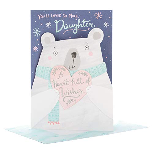 Daughter Christmas Card 'Removable Secret Message'