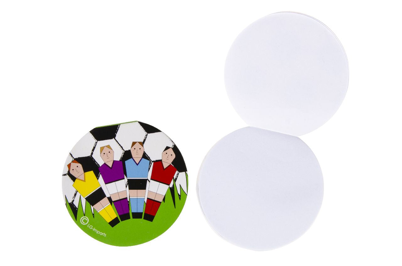 Pack of 12 Round Football Theme Notebook 8cm