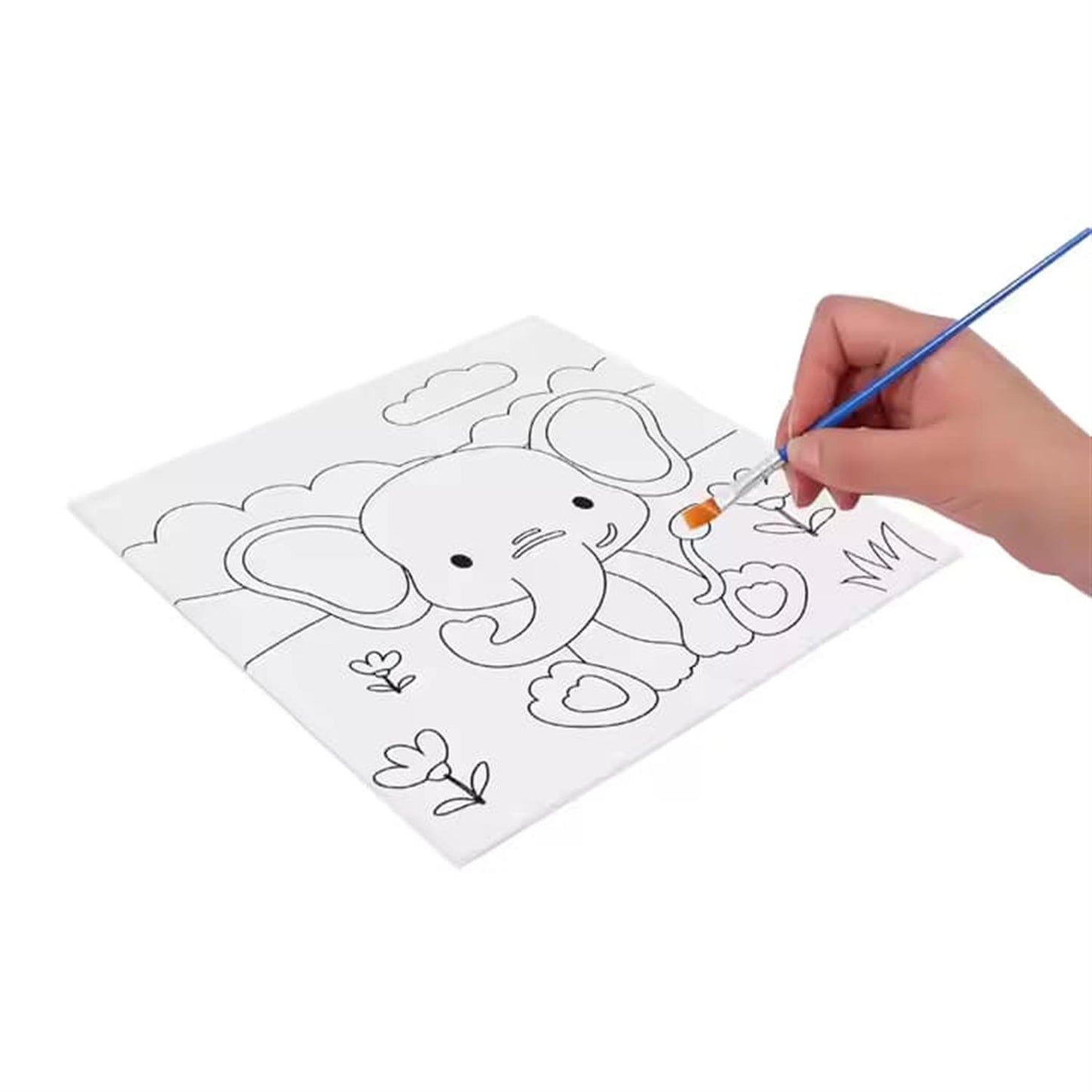 25 x 30cm Pre Drawn Outline Canvas Paint For Kids