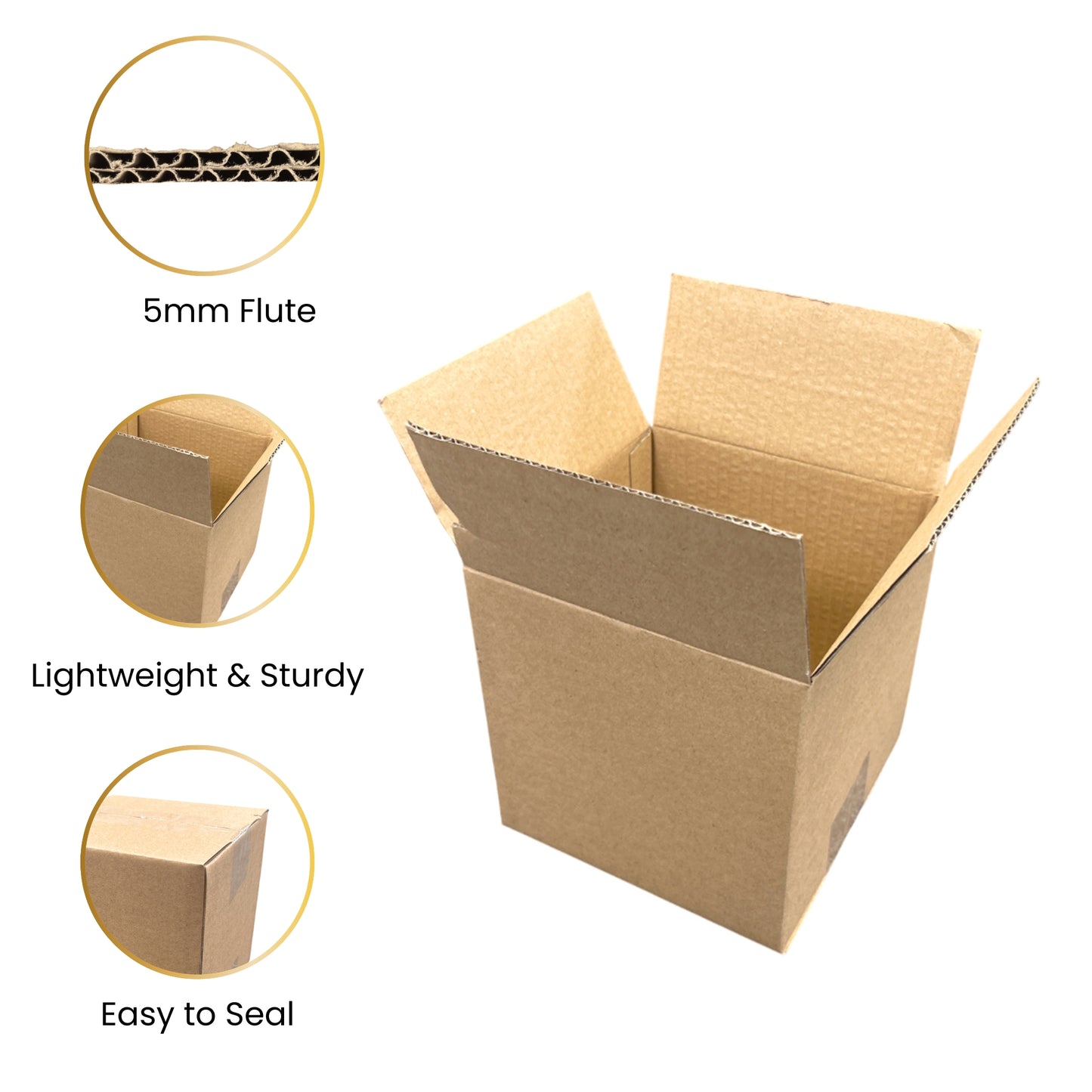 Pack of 10 Cardboard Packing Boxes 61x45.7x45.7cm — 5mm Corrugated Double Wall Flute