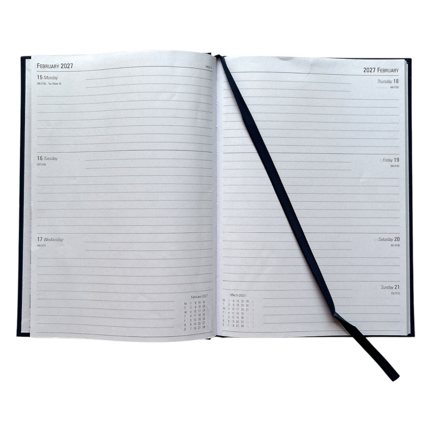 Janrax 2027 A5 Week To View Blue Desk Diary