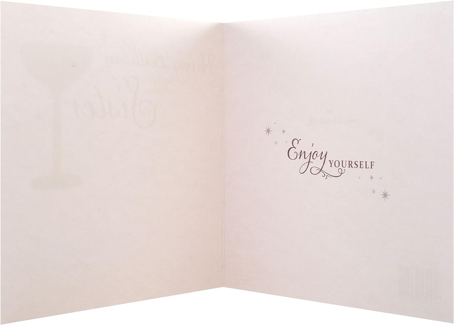 Traditional Celebratory Drink Design Sister Large Birthday Card