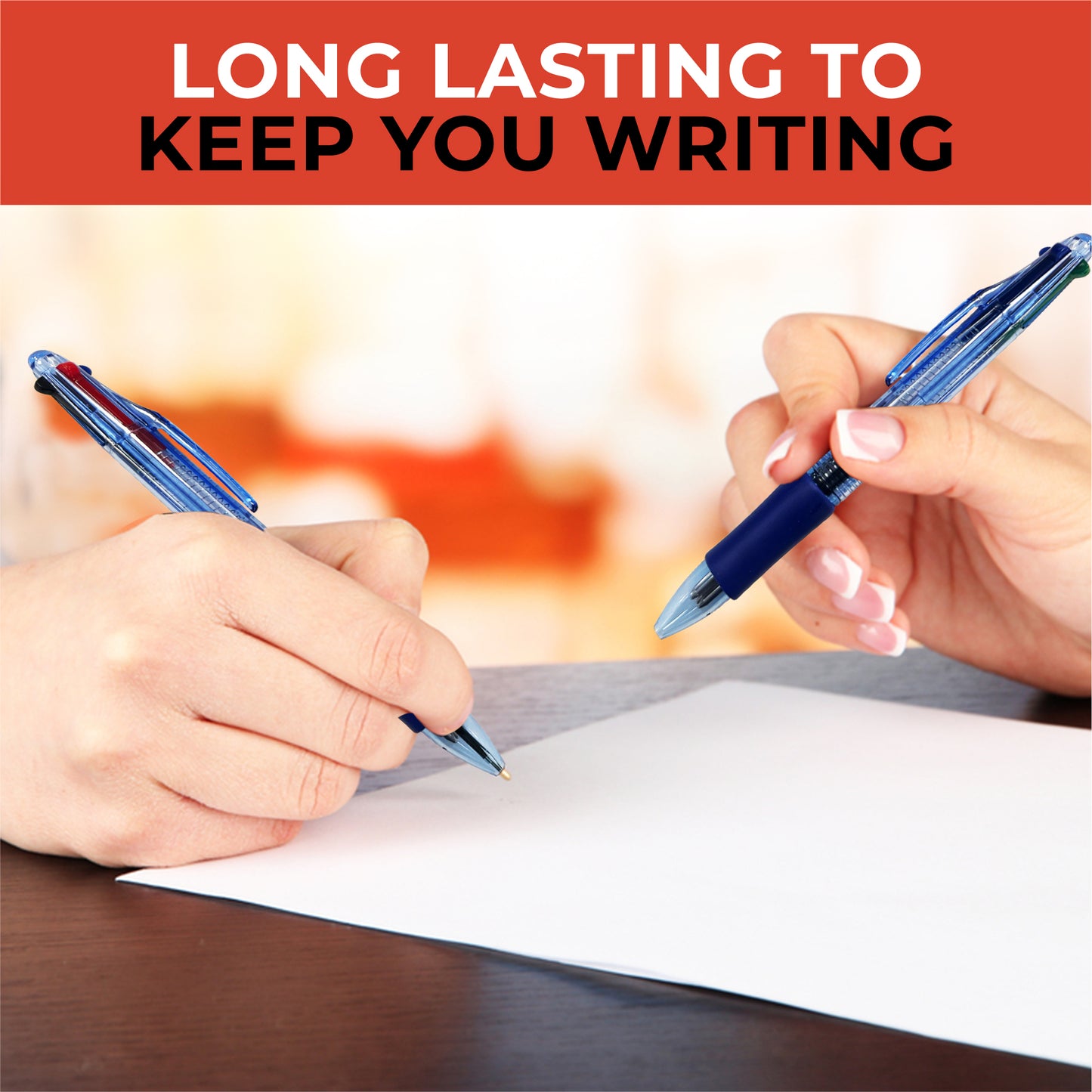 60 x Janrax 4 Coloured Ballpoint Pens - Colour Ball Pens