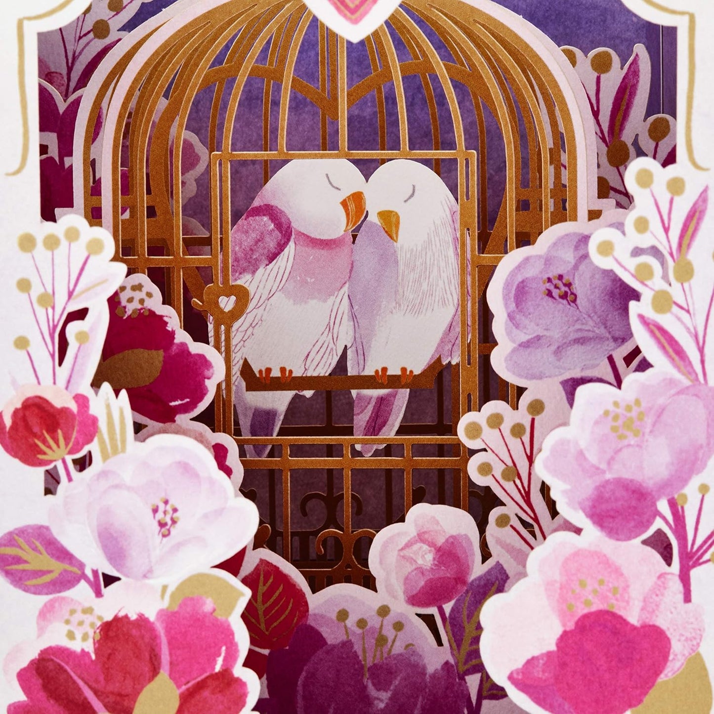 Paper Wonder Displayable Pop Up Love Birds Valentine's Day Card