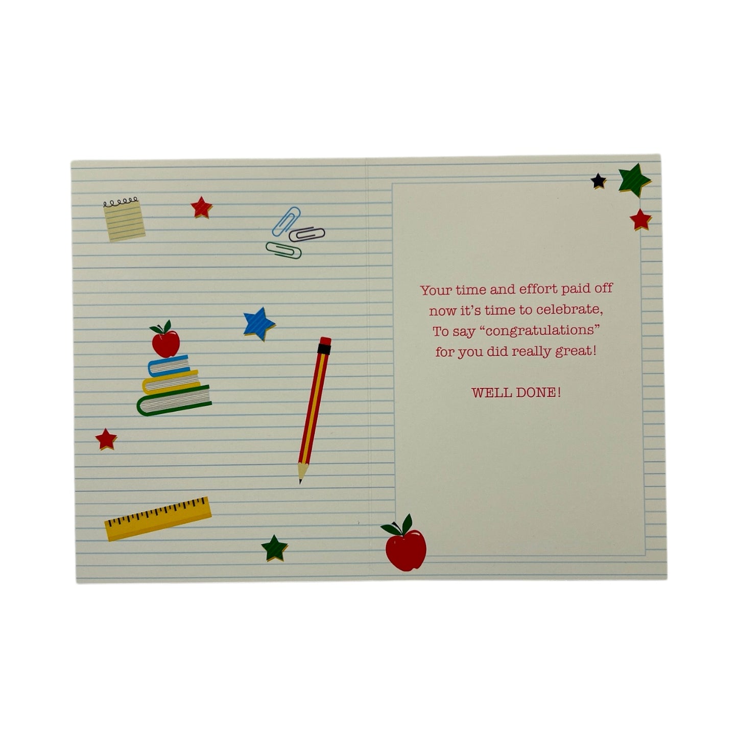 Well Done On Passing Your Exams Multi Stars Design Congratulations Card