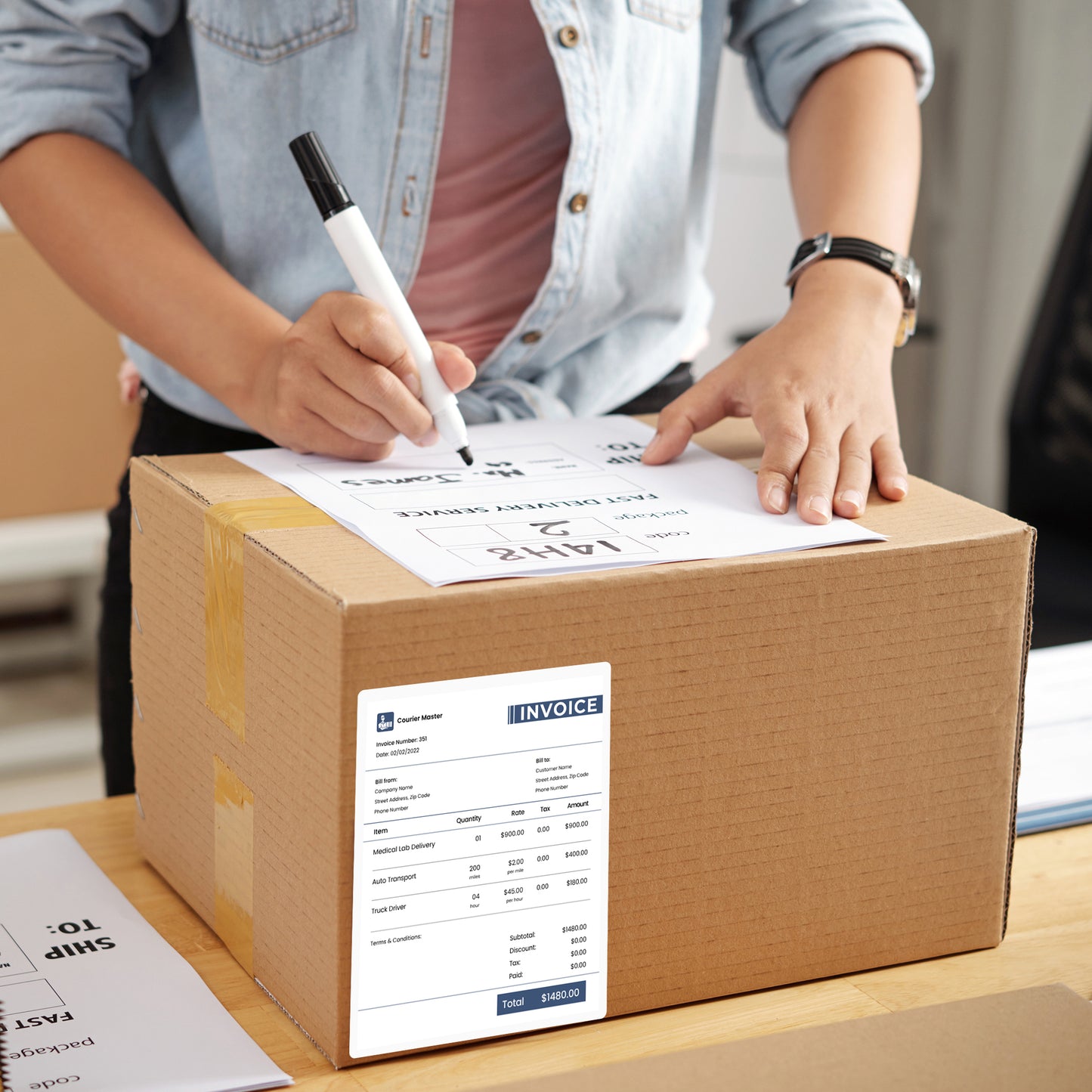 Pack of 42 White 80x110mm Rectangular Labels - Adhesive Stickers