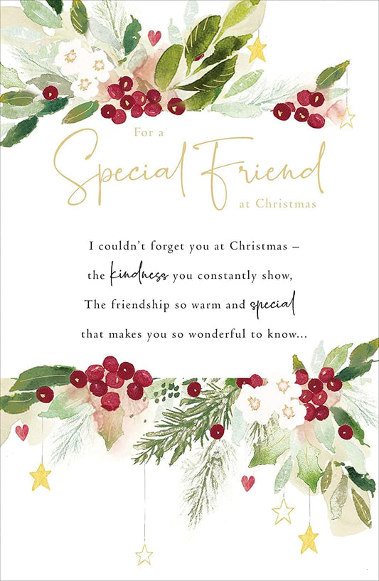 Special Friend Christmas Wordy Greetings Card