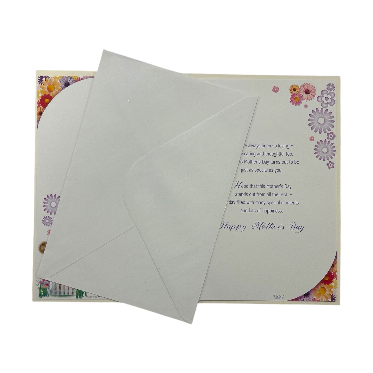 For A Special Mum Teddy With Envelope & Flowers Design Mother's Day Card