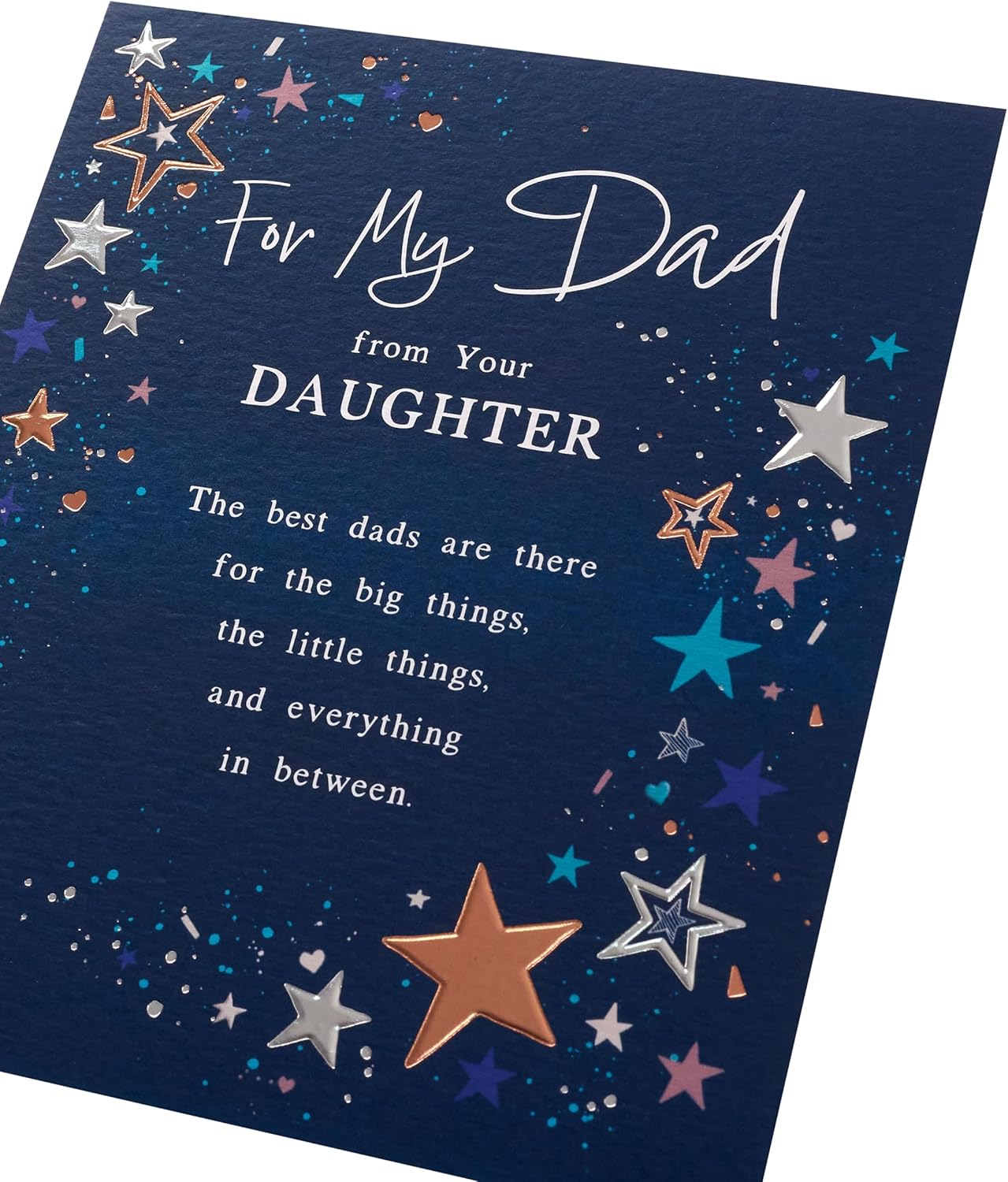 Starry Design Dad Birthday Card From Your Daughter