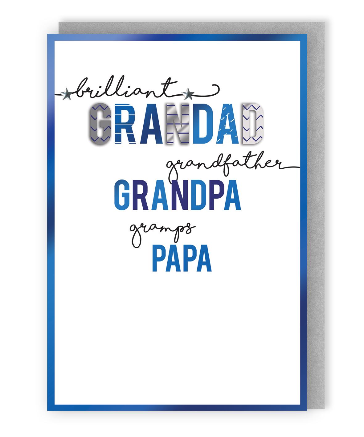 Grandad Grandpa Gramps Grandfather Papa Embellished Father's Day Card