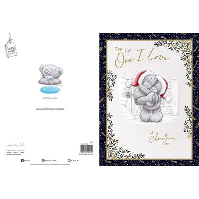 Bear Being Lifted One I Love Large Christmas Card