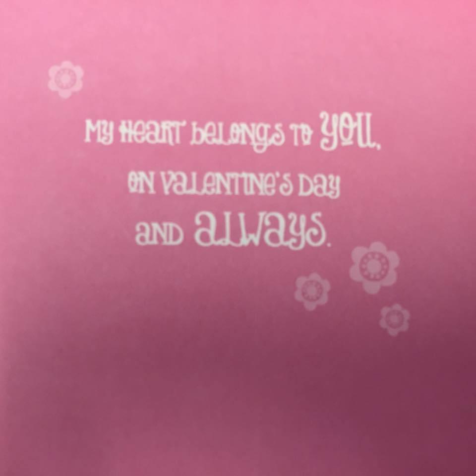 For My Wife Golden Heart Valentine's Day Card
