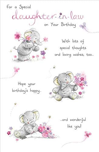 Daughter-in-law Birthday Card Showcasing an Elephant