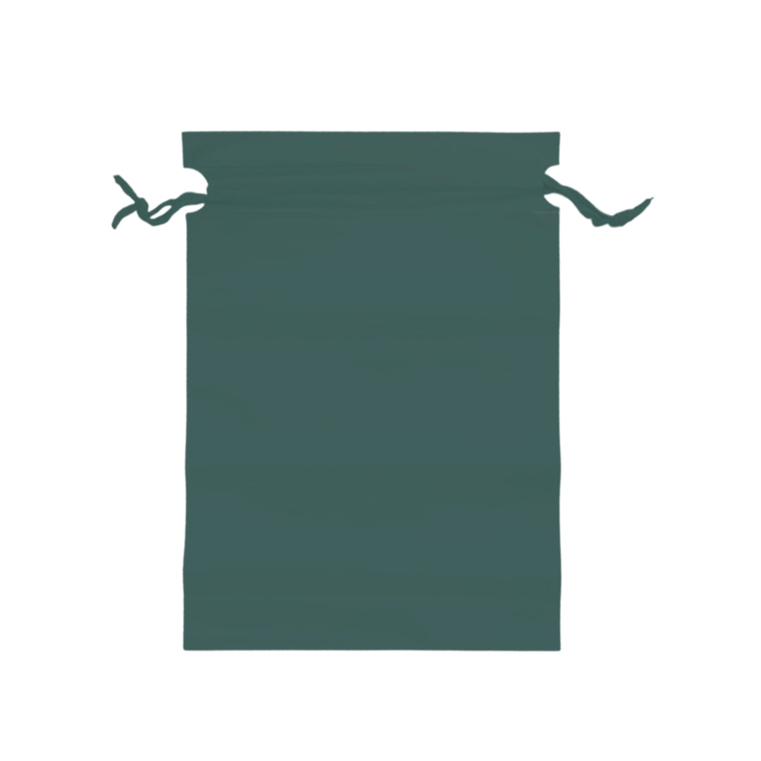 Pack of 100 Green Coloured 21x29cm PEVA Frosted Drawstring Bags