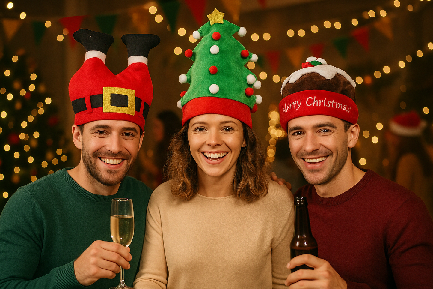 Pack of 6 Novelty Christmas Hats