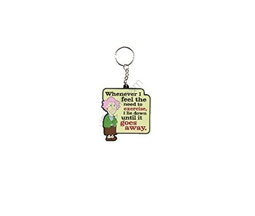 Aunty Acid 3D Rubber Keyring Whenever I Feel The Need {DNL EBAY}