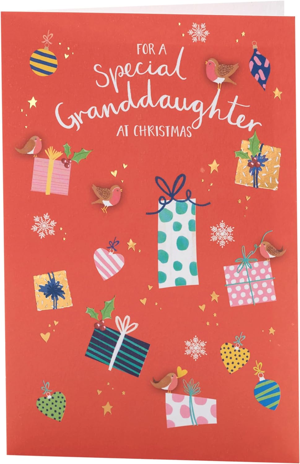 Granddaughter Christmas Card Sweet Presents Design
