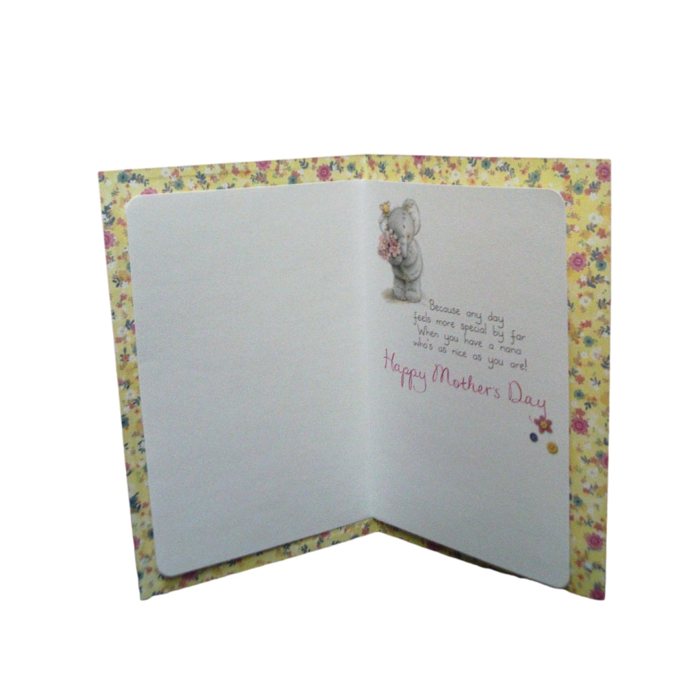 For Nana Elliot And Buttons Foil Finished Mother's Day Card