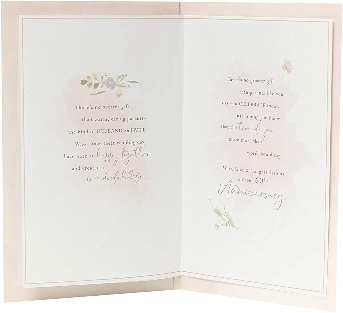 Gibson Mum and Dad On Your 60th Diamond Anniversary Large Exquisite Card