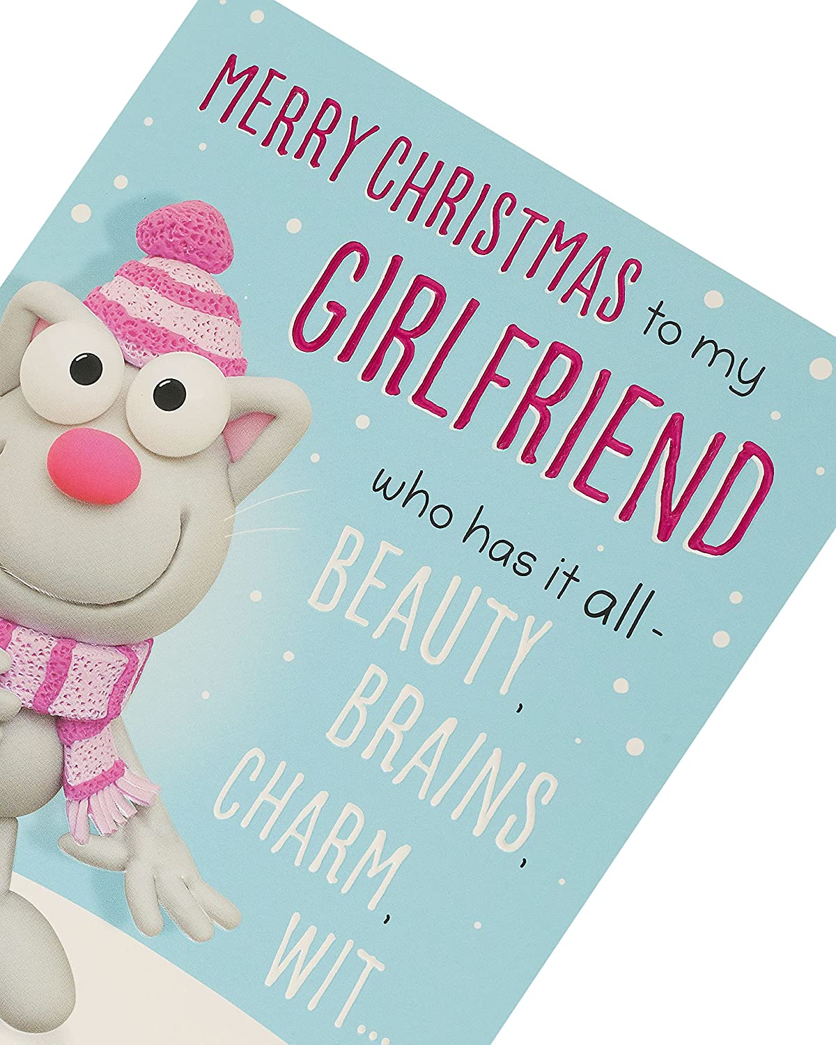 Girlfriend Christmas Card Funny Cartoon