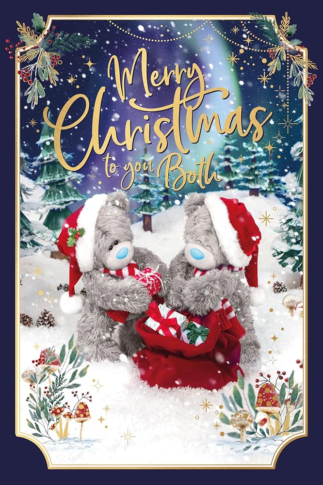 Bears And Sack Of Gifts To Both Photo Finish Christmas Card