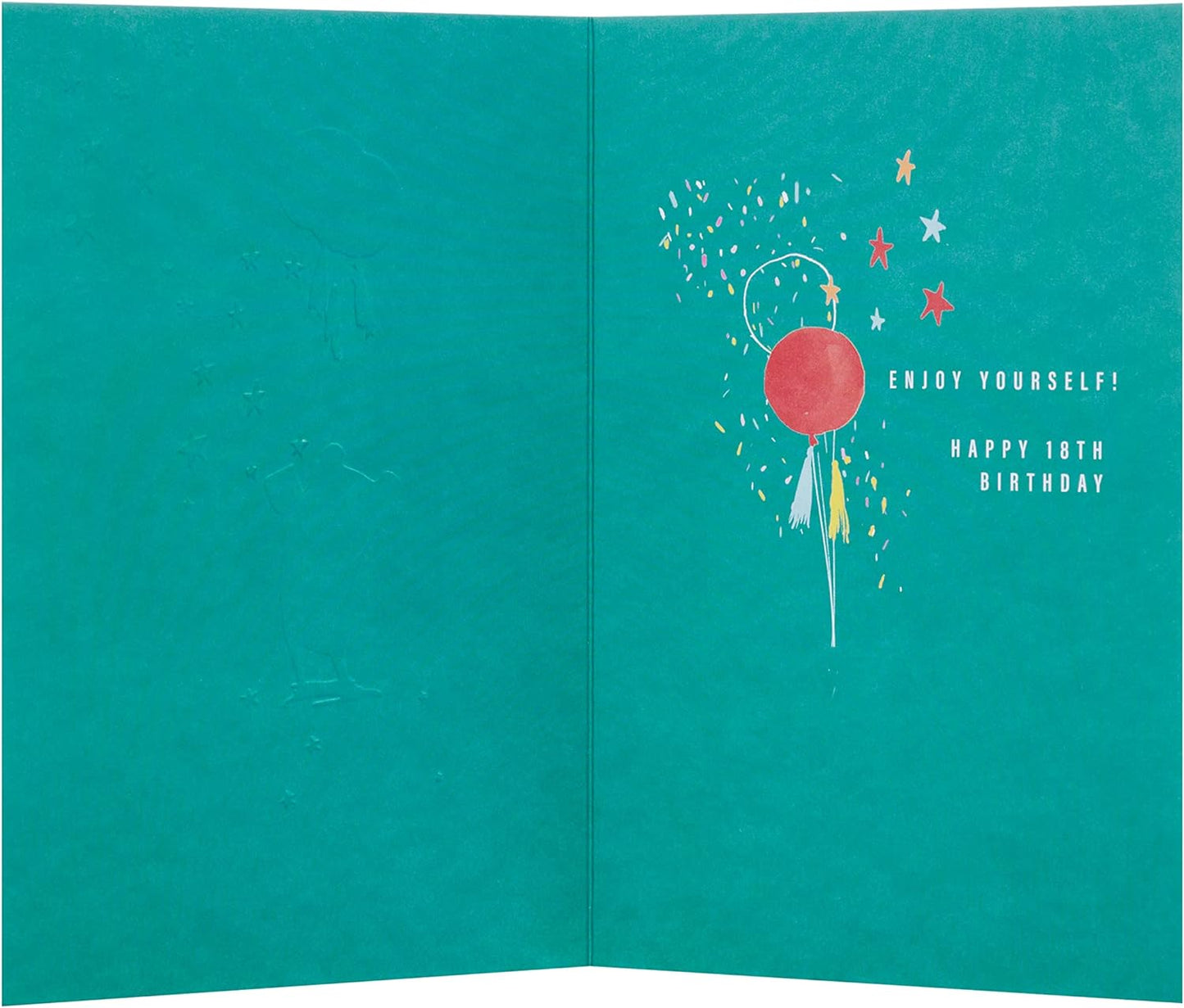 Contemporary Embossed Illustrated Bear Design 18th Birthday Card