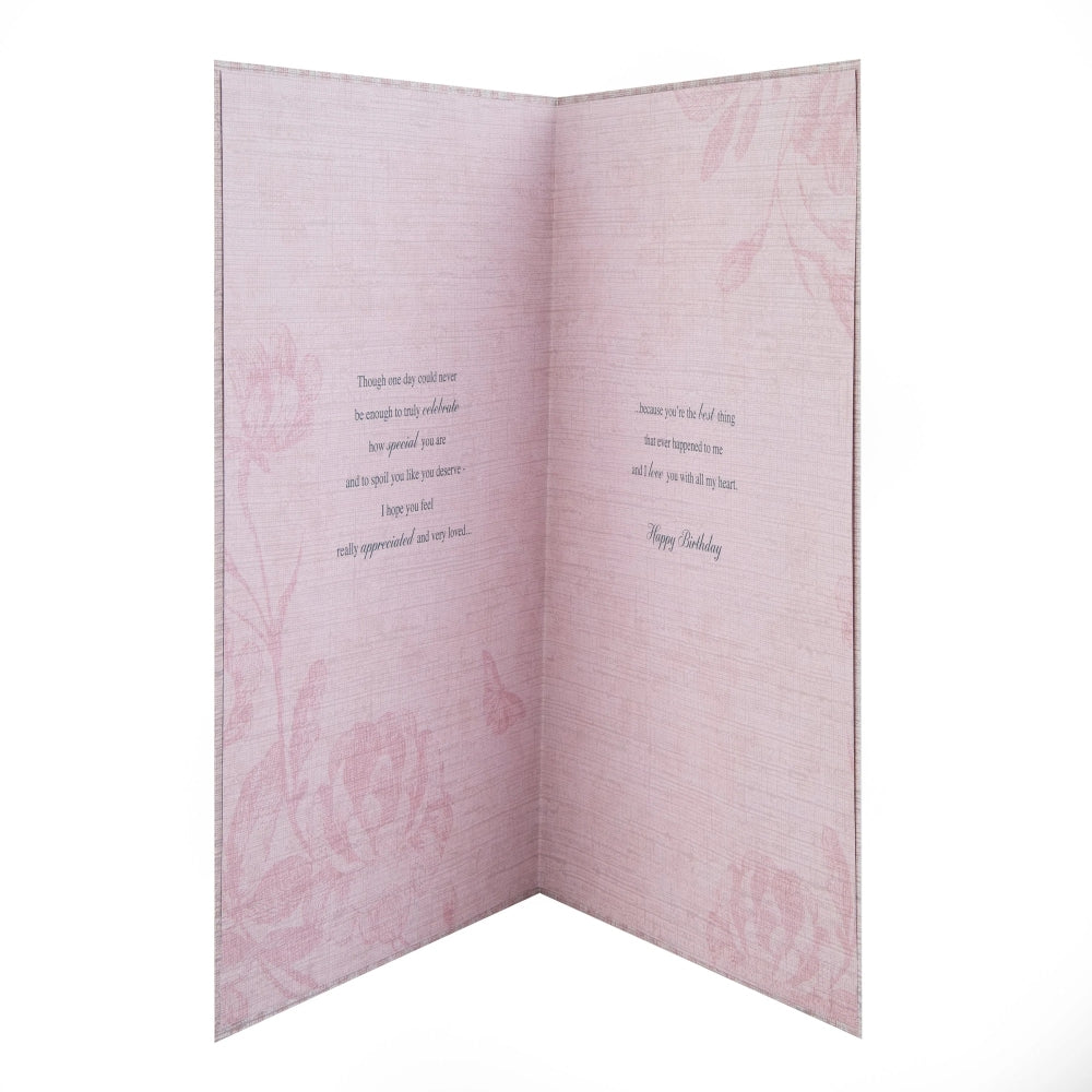 Intricate Traditional Floral Design for One I Love Birthday Card