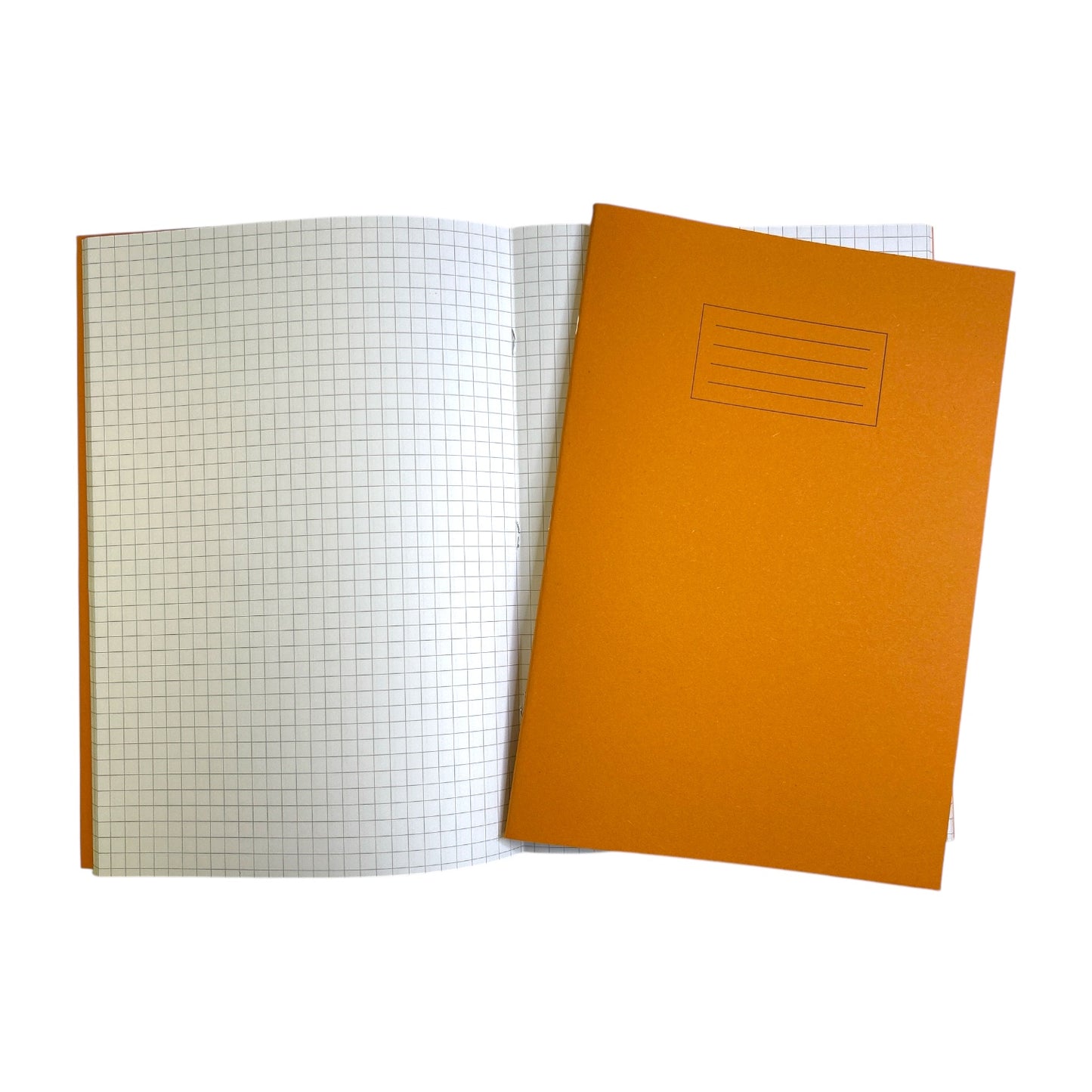 Pack of 50 Janrax A4 Orange 80 Page 7mm Squared Paper Exercise Books WF Paper with 225gsm Manilla Cover