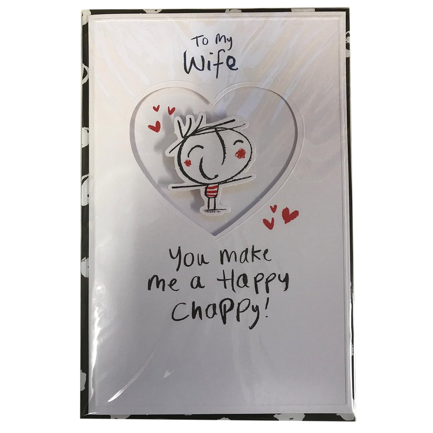 Wife You Make Me A Happy Chappy 3D Valentine's Day Card