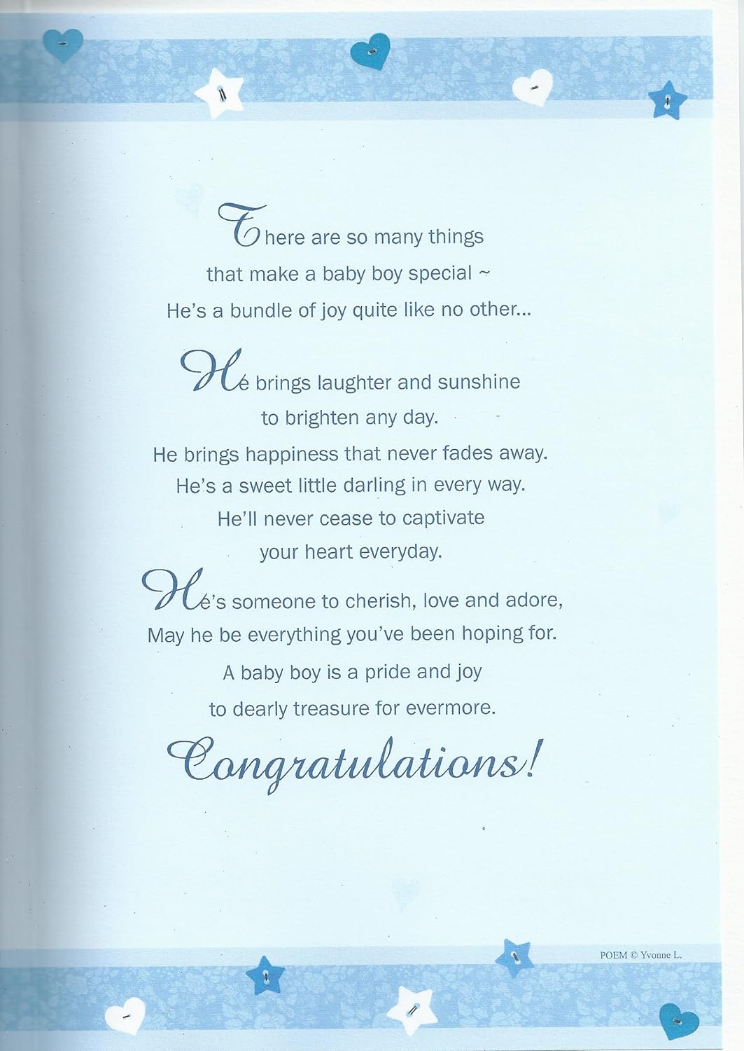 Special Wishes On the Birth of your Baby Boy Card